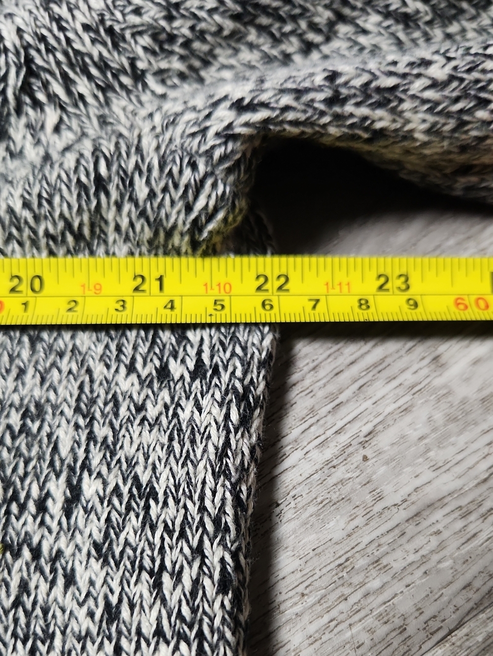 Chaps Gray Marled Sweater with Brown Elbow Patches - Picture 9 of 12
